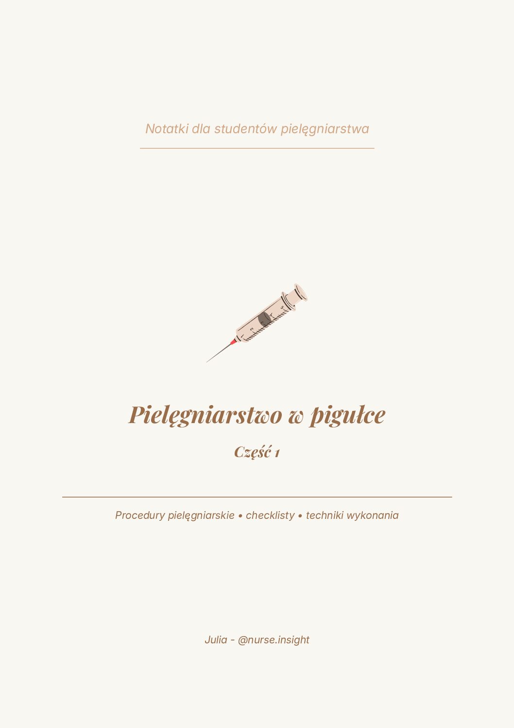 Pielęgniarstwo w pigułce | część 1